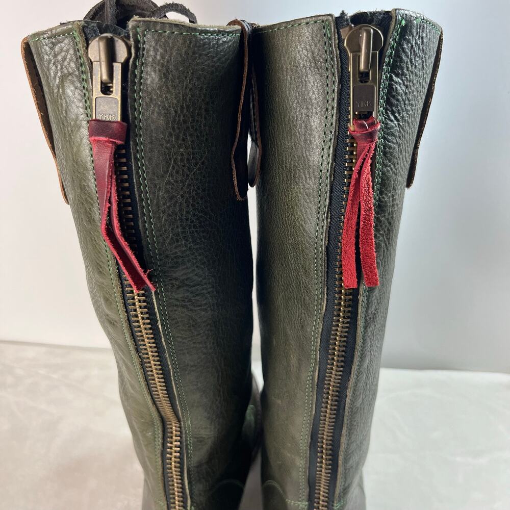 Freebird by Steven Grany Lace Up Boots in Olive - Picture 8 of 17